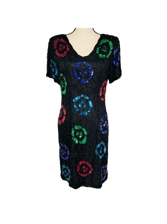 Dresses & Skirts - Floral vintage sequin dress